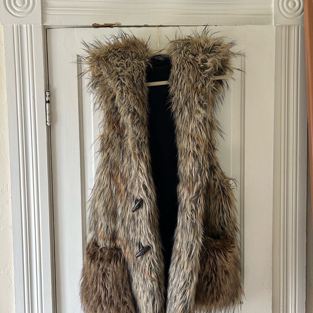 SpiritHoods Jackal Faux Fur Vest Hooded